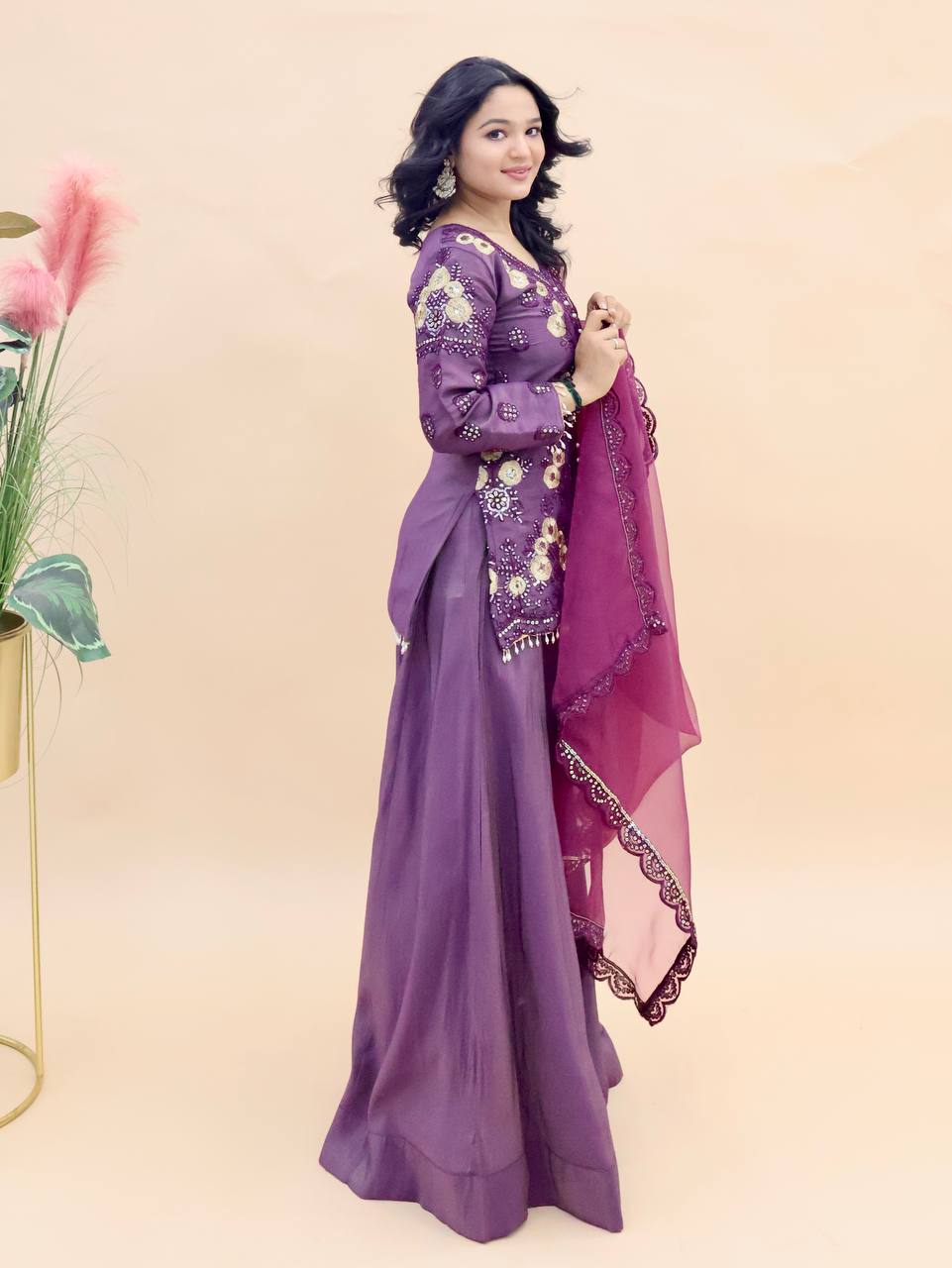 PARTY TOP PALLAZO & DUPATTA SET