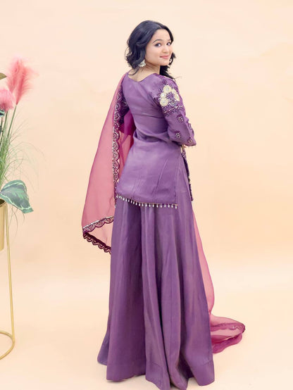 PARTY TOP PALLAZO & DUPATTA SET