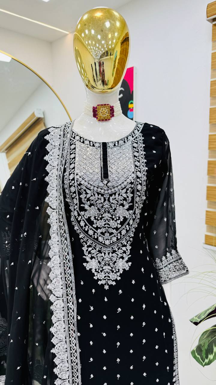 PARTY SHARARA SUIT & DUPATTA SET