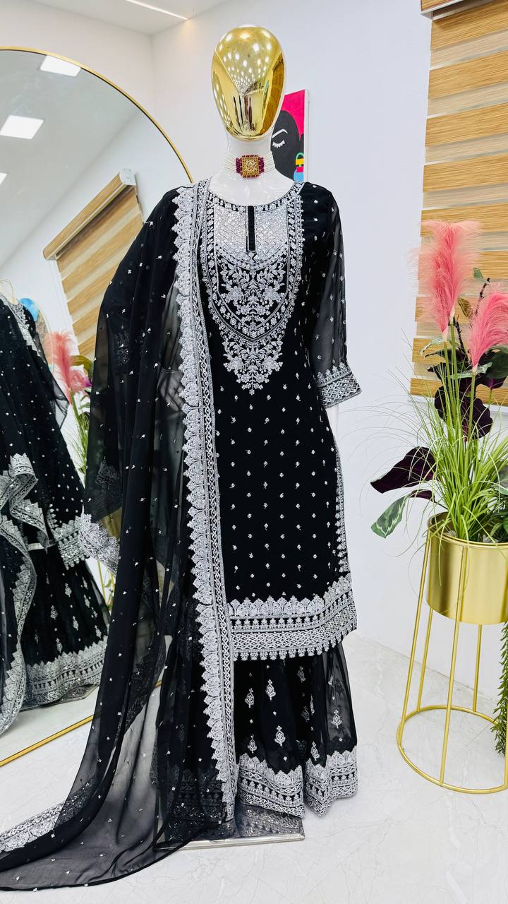 PARTY SHARARA SUIT & DUPATTA SET