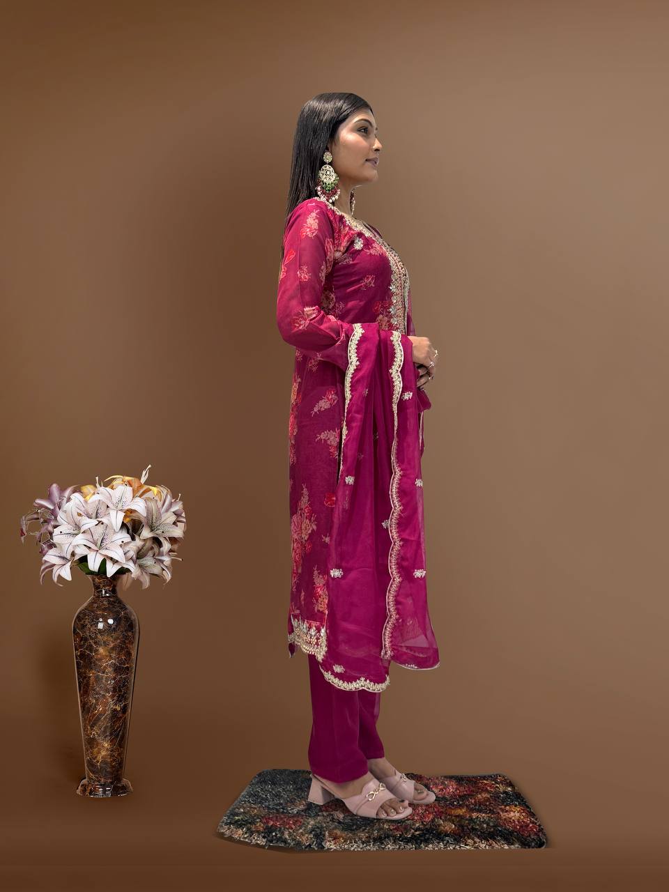 Top-Bottom And Dupatta Set Fully Stitched Ready To Wear