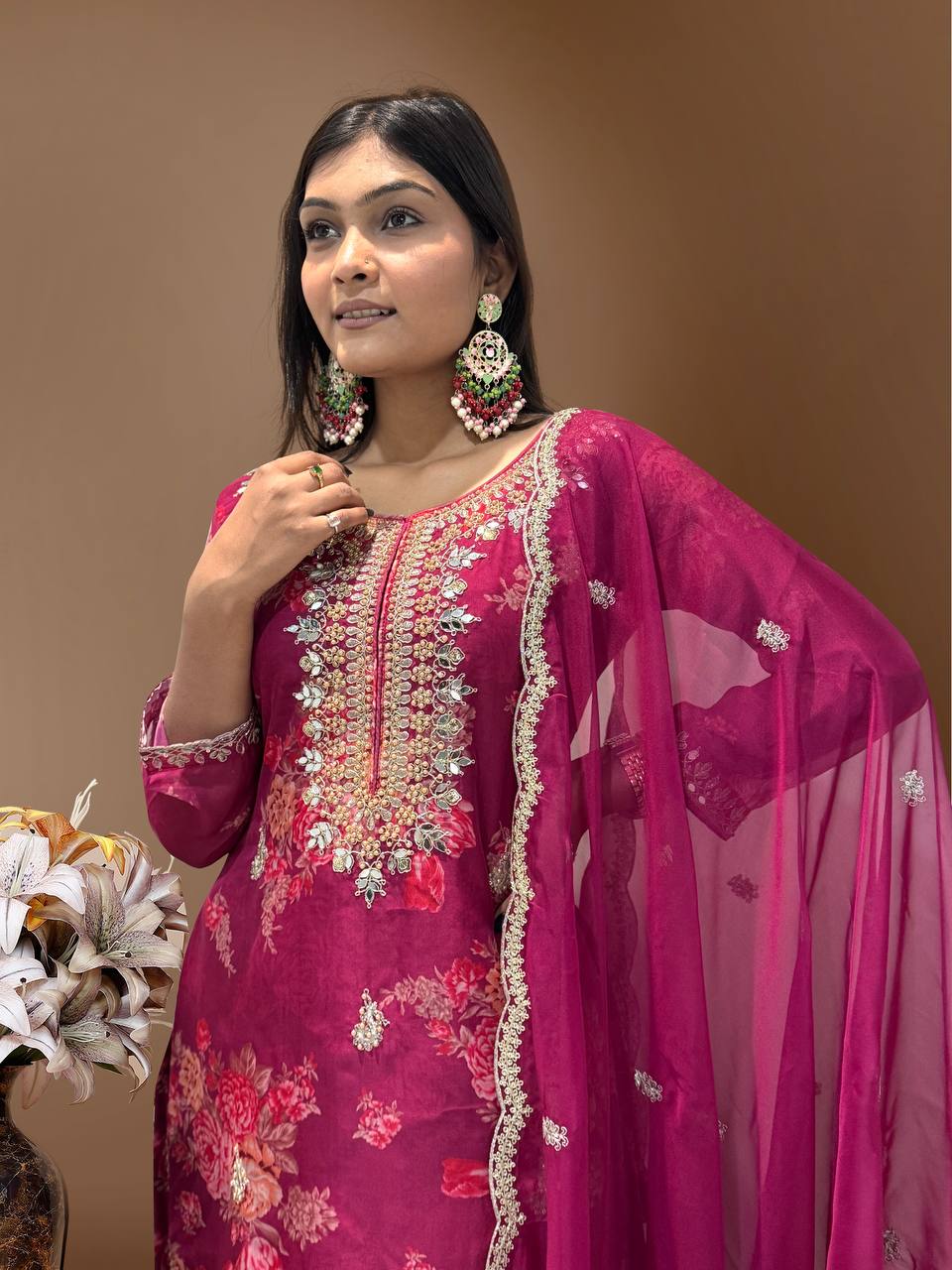 Top-Bottom And Dupatta Set Fully Stitched Ready To Wear