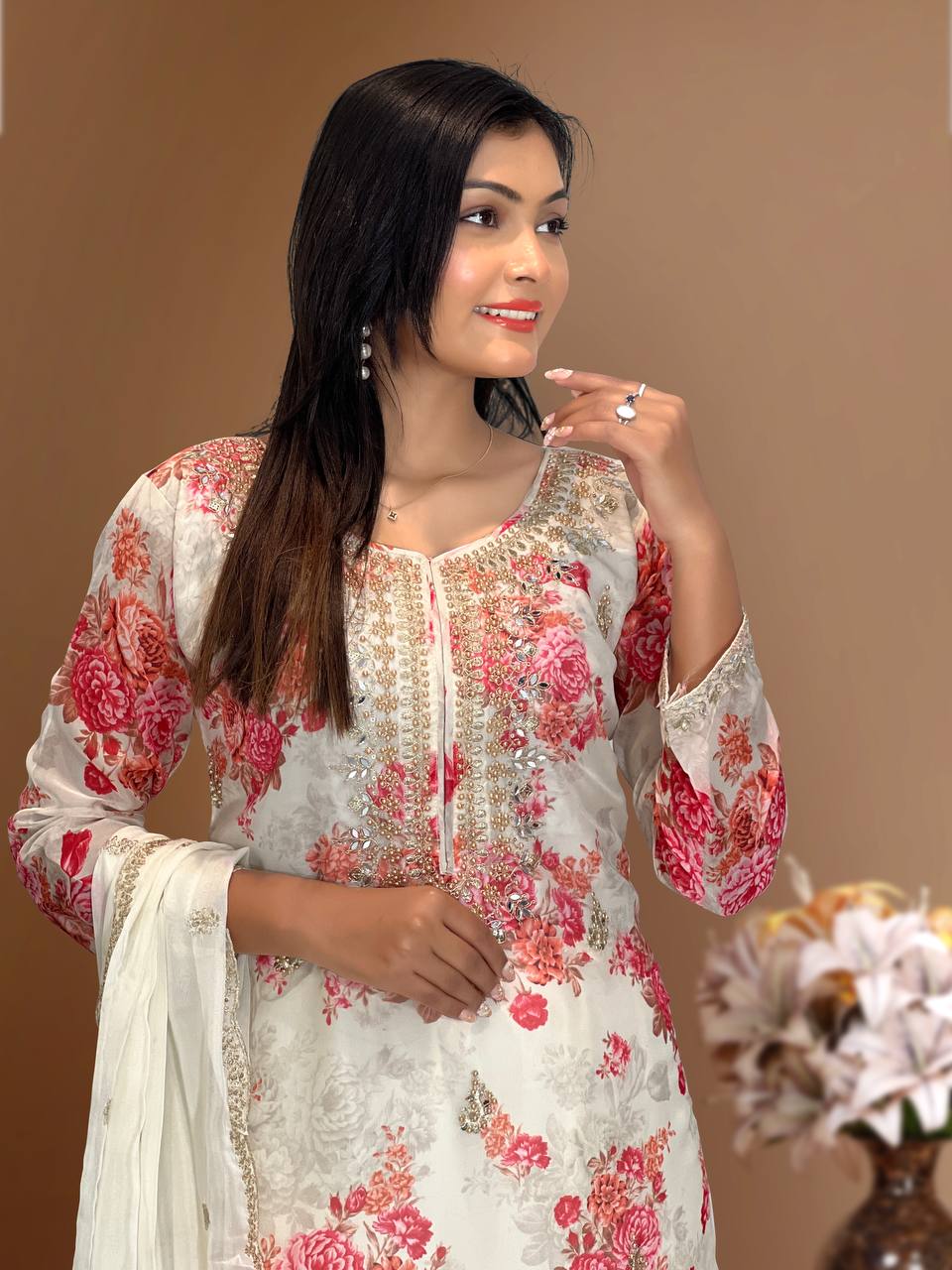 Top-Bottom And Dupatta Set Fully Stitched Ready To Wear