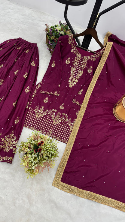 TOP - PLAZZO WITH  DUPATTA