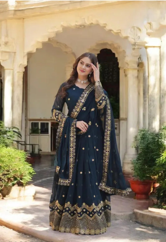 GOWN  DUPATTA SET
