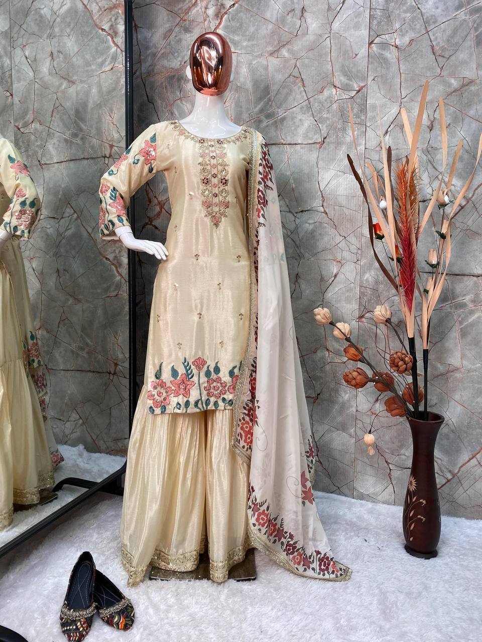 PARTY SHARARA SUIT & DUPATTA SET