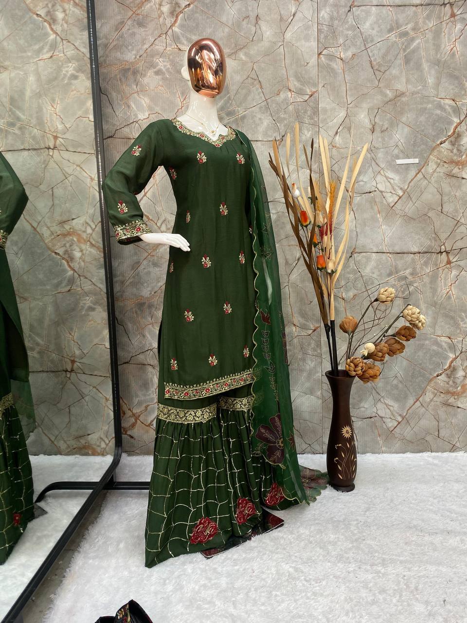 PARTY SHARARA SUIT & DUPATTA SET