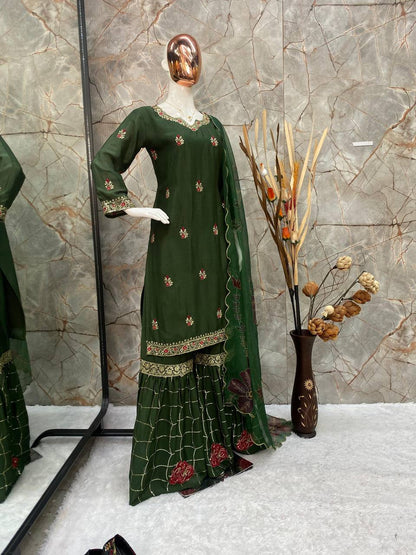 PARTY SHARARA SUIT & DUPATTA SET