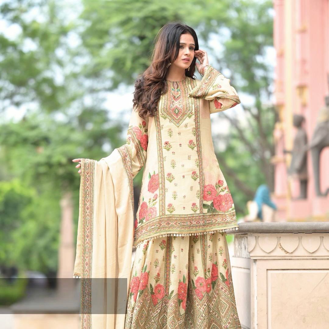 PARTY SHARARA SUIT & DUPATTA SET