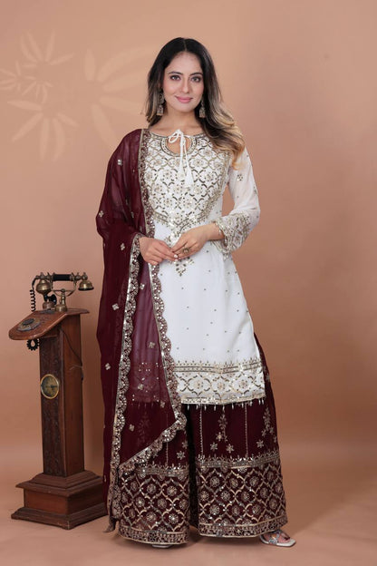 PARTY TOP   SHARARA  & DUPATTA SET