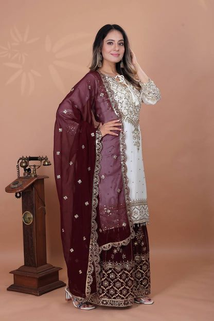 PARTY TOP   SHARARA  & DUPATTA SET