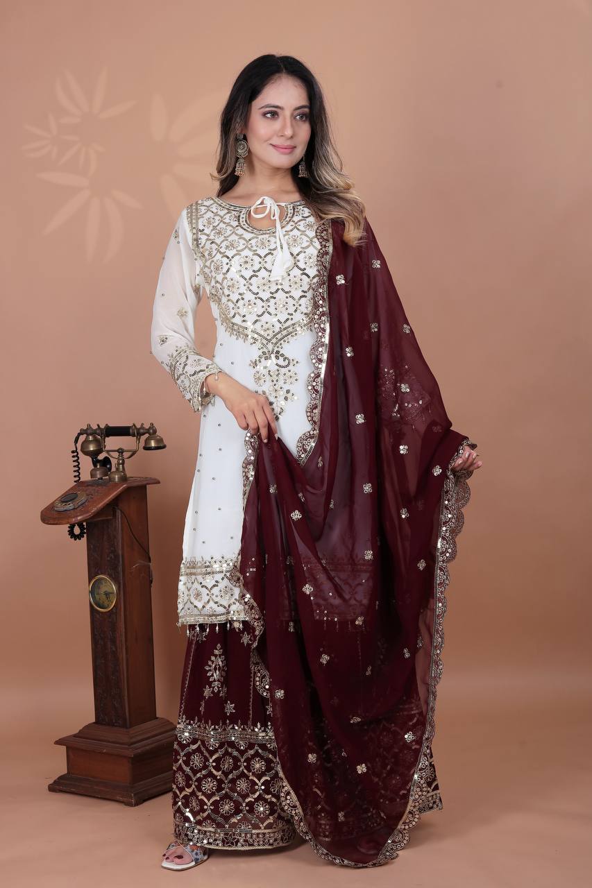 PARTY TOP   SHARARA  & DUPATTA SET