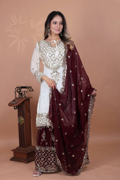 PARTY TOP   SHARARA  & DUPATTA SET